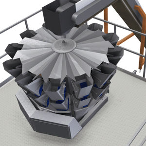 multihead weighing machine / with vibratory feeder / for the food industry