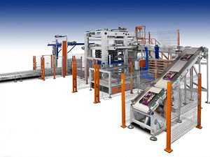 high level infeed palletizer / Cartesian / bag / automatic
