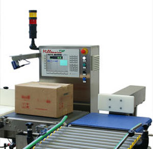 sack checkweigher / for cardboard boxes / with belt conveyor