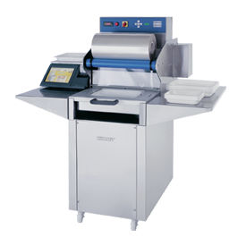 linear array tray sealer / semi-automatic / with modified atmosphere packaging / vacuum