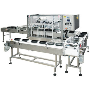 linear array tray sealer / automatic / vacuum