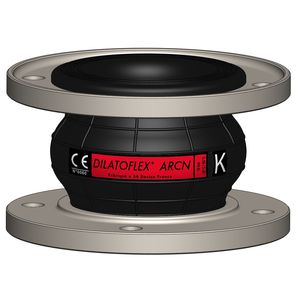 rubber pipe expansion joint / round / flange