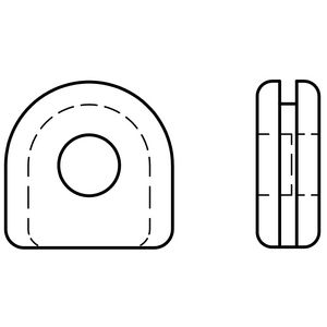 rubber cable grommet / open / U-shaped