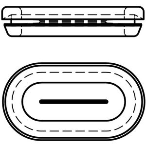 rubber cable grommet / open / for oblong holes