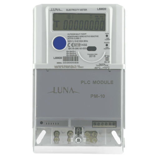 Single Phase Electric Energy Meter LSM20 Luna Elektrik Wall