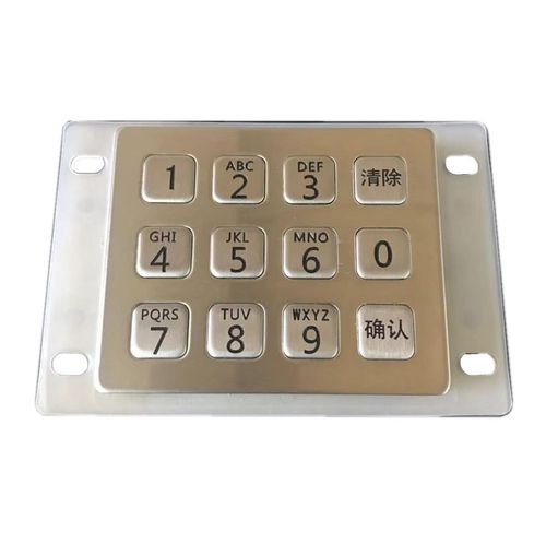 12 Key Keypad CK KE8872 Clickin Industrial Co Ltd Panel Mount