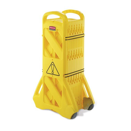 Security Barrier FG9S1100YEL Rubbermaid Portable Extendable