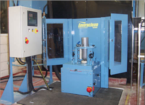 Rotating Table Shot Blasting Machine Hodge Clemco For Cylinders