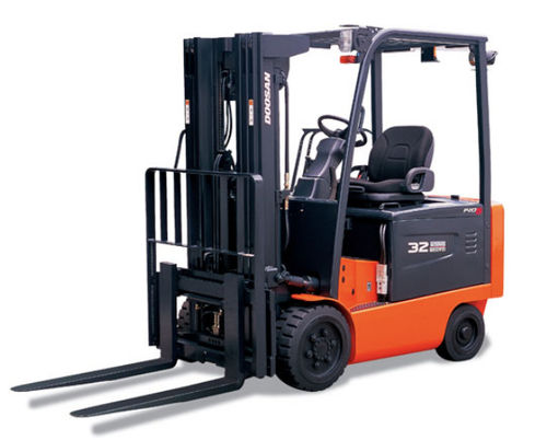 4-wheel electric forklift truck 4 500 - 7 000 lb Doosan Infracore America Corporation