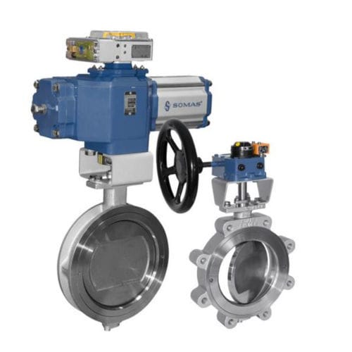 Butterfly Valve SOMAS Pneumatically Operated For Control Shut Off