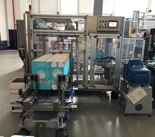 Automatic Cardboard Box Case Erector MAS 21 12 L MAS PACK Hot Melt Glue