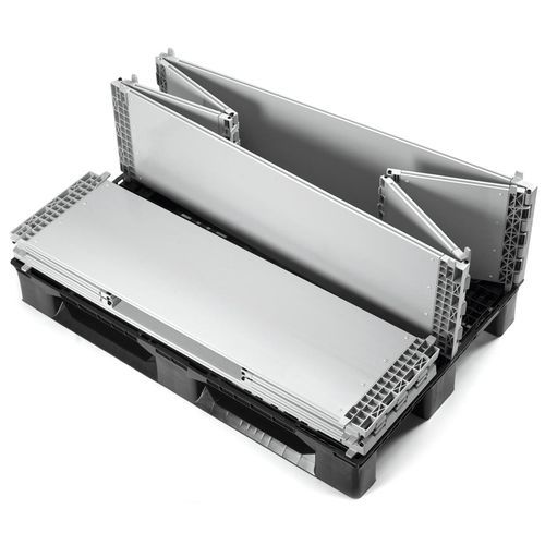 collapsible plastic pallet-box 1 200 x 800 x 330 mm, 10.4 kg | SF800FB SMART FLOW EUROPE
