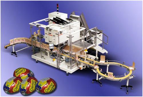 counting machine and cartoner for chocolate products max. 30 p/min Cremer speciaalmachines BV