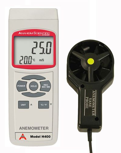hand-held anemometer 0.9 - 55.9 mph | H400 Anaheim Scientific