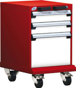 mobile 3 drawer cabinet 18" x 21" x 29&frac14;", 100 lb | L3BBD-2401L3 Rousseau Metal