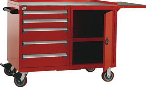 mobile 5 drawer cabinet 24" x 21" x 37&frac12;", 400 lb | R5XHD-3001 Rousseau Metal