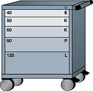 mobile drawer cabinet 30 - 44 3/8" LYON