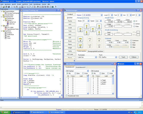 motion control software RC+ version 4.1 EPSON Factory Automation