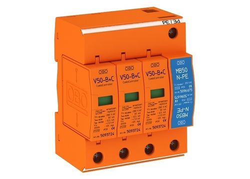 N-PE surge arrester type 1 max. 280 V, 50 kA | V 50-B series  OBO Bettermann