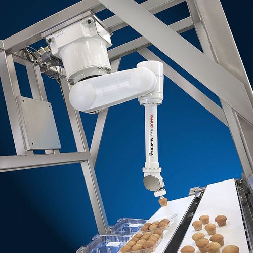 pick and place articulated robot for the food industry 100 - 120 picks/min, 1 - 2 kg, IP67 | M-430iA/2F FANUC Robotics