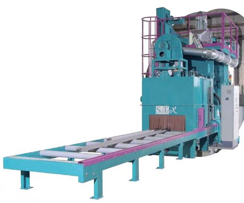 shot blasting machine with roller conveyor for plates and sheet metal max. 18.5 kW | RATIOJET series SciTeeX Ltd