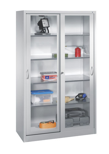 sliding door cabinet with glass doors C+P Moebelsysteme