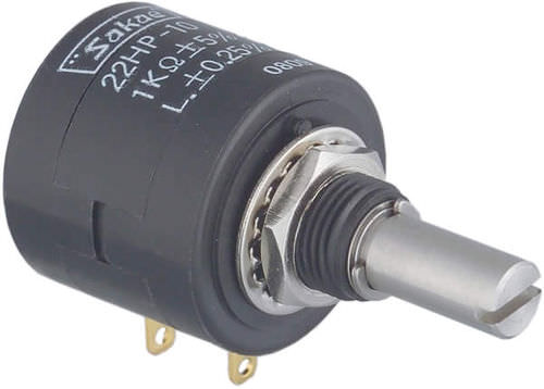 wire wound multiturn precision potentiometer 100 &Omega; - 100 k&Omega; | 22HP-10 Sakae Tsushin Kogyo
