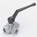 ball valve / 3-way / stainless steel - DN 4 - 32