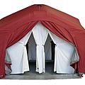 collapsible with a rigid structure decontamination unit - Mass Decon