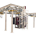 continuous shot blasting machine / overhead mono-rail conveyor - RHBD