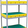 drums with retention tank shelving - 1 010 x 670 x 2 000 mm | SCA/200P/2100P