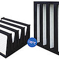 fiberglass filter / activated / V type - 292 mm, M6/F9 | MV-FT series