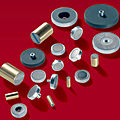 flat pot magnet / holding / sintered ferrite / ferrite - DN 10 - 100, max. 900 N