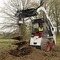 hydraulic backhoe for skid steer loader - 630 lbs | Bob-Tach
