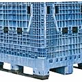 large volume collapsible plastic container - 1 200 x 1 000 x 975 mm, max. 500 kg