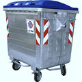 metallic container / waste / 4-wheel - GRA200