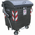 metallic container / waste / 4-wheel - GRA200-BSC