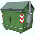 metallic container / waste / 4-wheel - GRA700