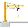 overbraced jib crane / pillar / rotating - 80 - 1 000kg, 2 000 - 7 000 mm | CS/LS series
