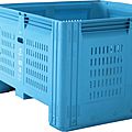 reusable container / plastic - 1 162 x 1 162 x 730 mm, max. 720 l