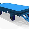 single front swiveling axle trailer - max. 5000 lbs