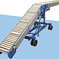 slat chain conveyor / telescopic / mobile - 12 880 mm | WS-type