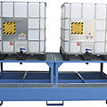 steel containment bund / cubitainer - VASCA CON RIALZO PER 2 CISTERNETTE