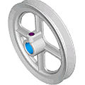 spool for conveyor line shaft pulley - max. ø 1.23