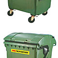 waste container / 4-wheel - 1 100 l