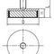 sintered ferrite flat pot holding magnet with external thread SWF3 series NINGBO SOUWEST MAGNETECH DEVELOPMENT CO.,LTD