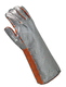 heat-resistant handling gloves with aluminized back