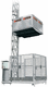rack and pinion hoist for construction material
