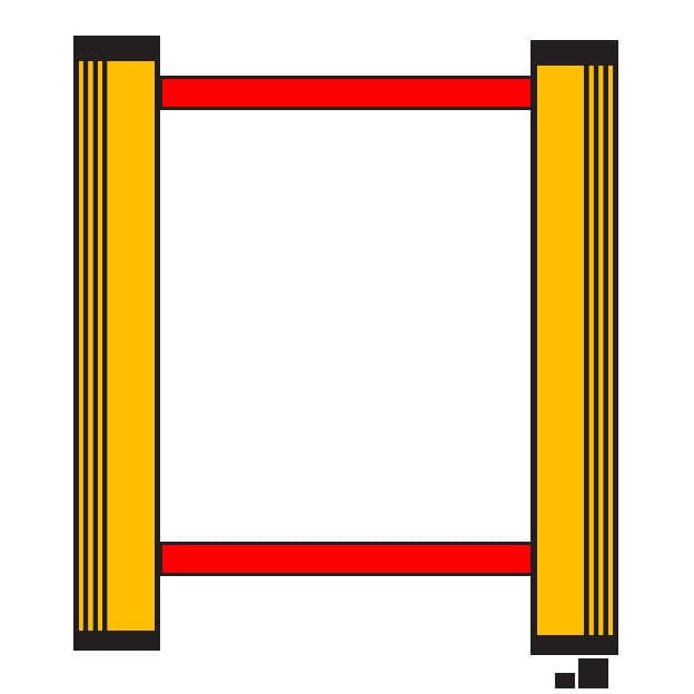 安全規格type4ライトカーテン EU2K500 2 Fiessler Elektronik マルチビーム 柵タイプ IP54