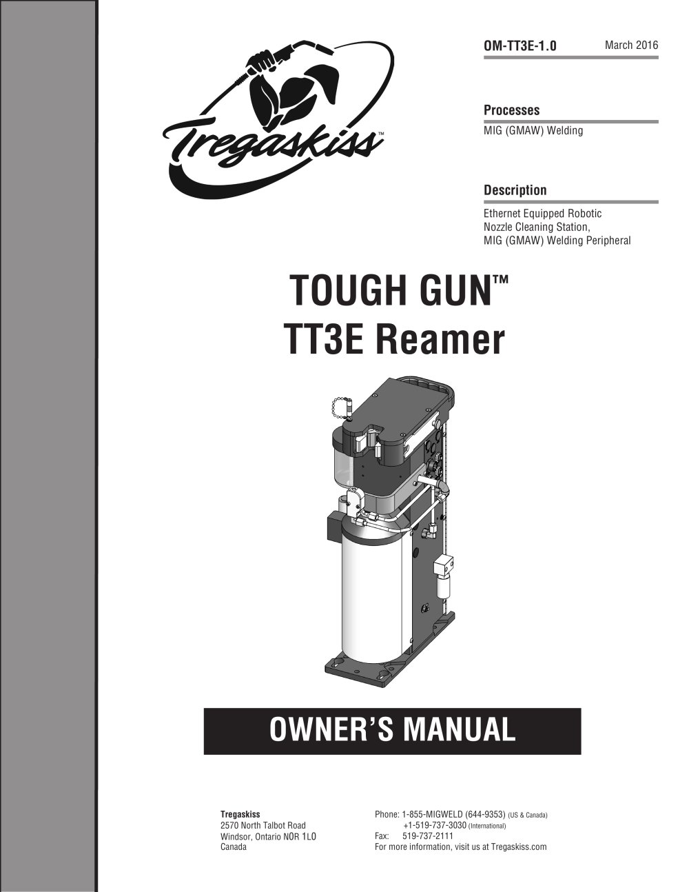 TOUGH GUN TT3E Reamer Owner's Manual - 1 / 36 Pages